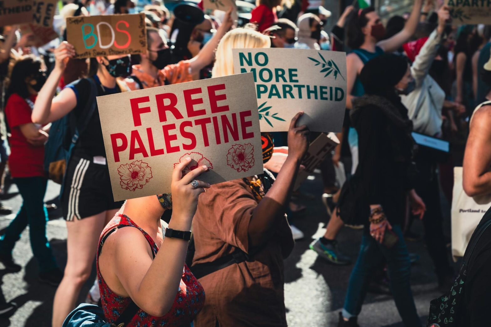 a person holding a poster